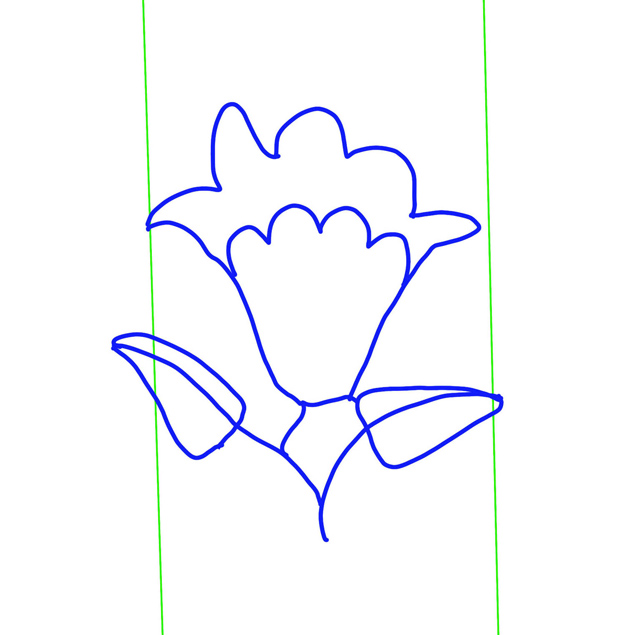 Flower Line Drawing, Group D