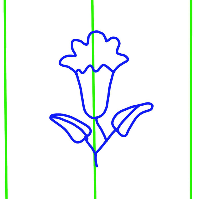 Flower Line Drawing, Group A